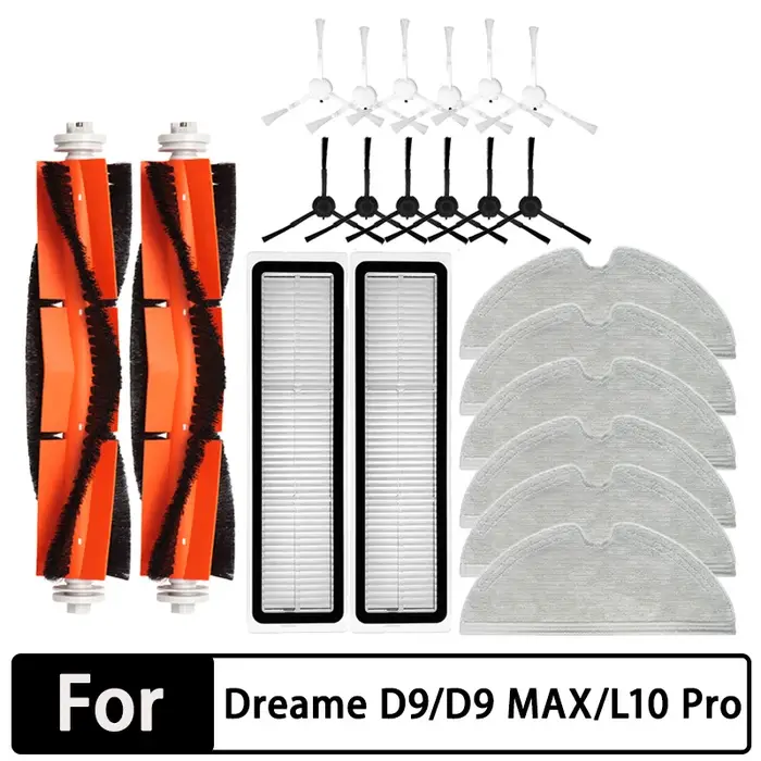 Accessoires pour aspirateur robot Dreame Bot D9 Max, filtre HEPA, brosse latérale principale, vadrou