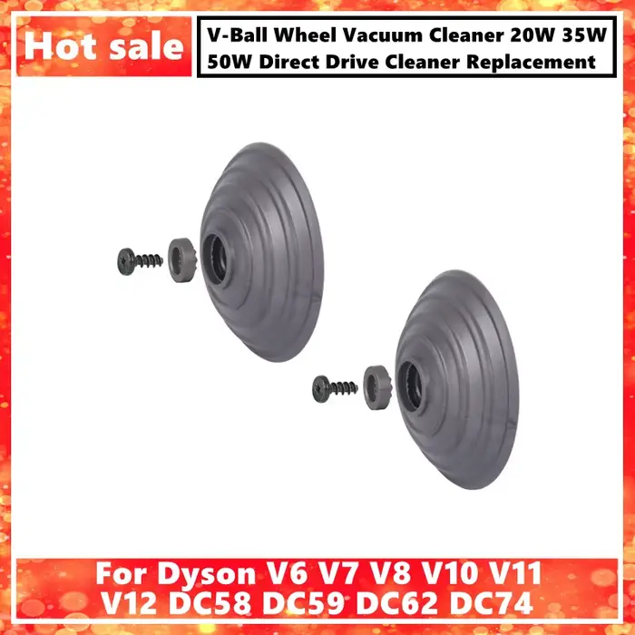 Roue à billes en V pour aspirateur Dyson V6 V7 V8 V10 V11 V12 DC58 DC59 DC62 DC74