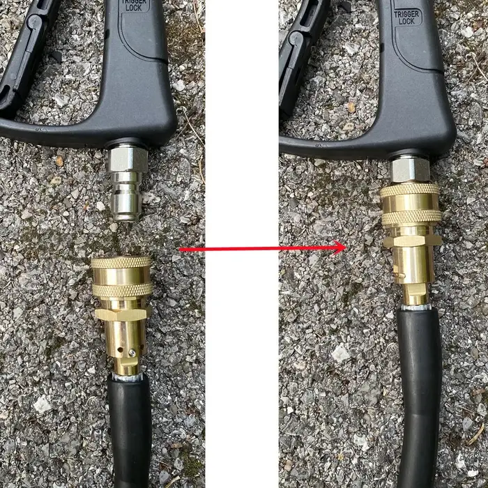 Adaptateur de tuyau de pistolet de lavage à connexion rapide 3/8 "