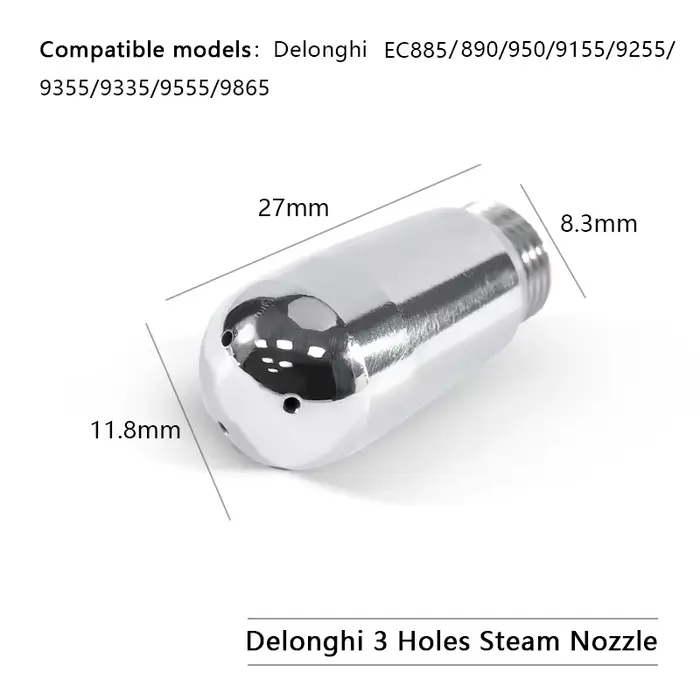 Buse à vapeur pour café Delonghi EC885/890/9155/9255/9355/9665/9865, mousseur à lait, pointe de bagu