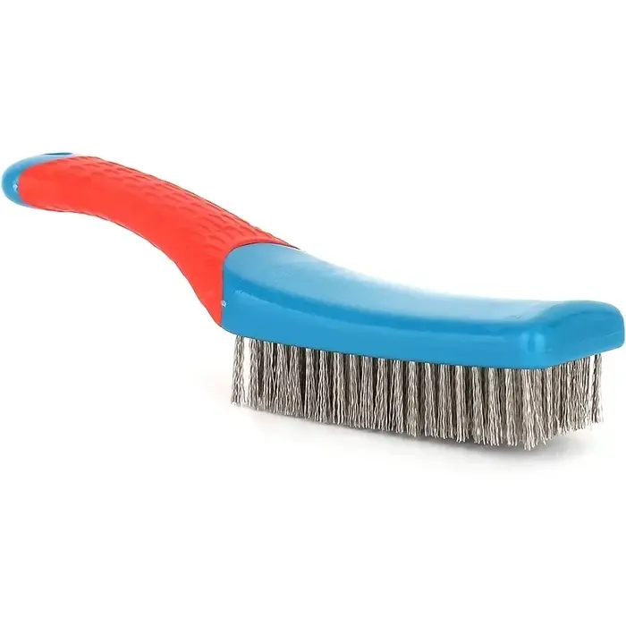Brosse métallique robuste en acier inoxydable avec poignée en plastique confortable - Parfaite pour 