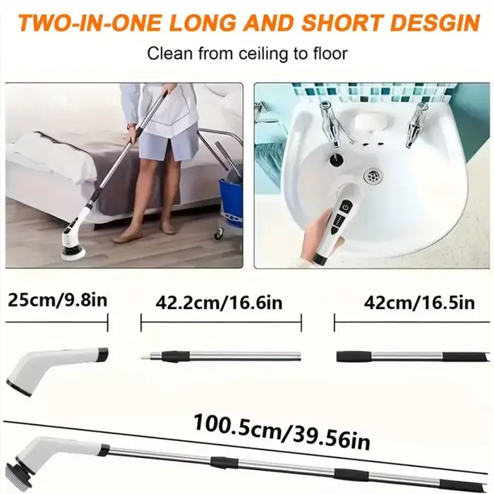 Brosse rotative électrique avec 7 têtes