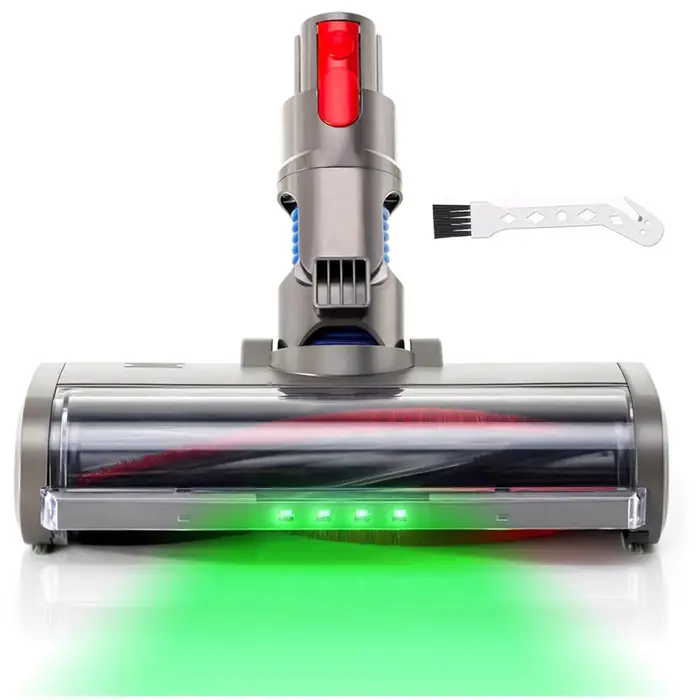 Tête de brosse de sol pour aspirateur Dyson V7, V8, V10, V11, V15, lumières LED vertes, tapis et sol