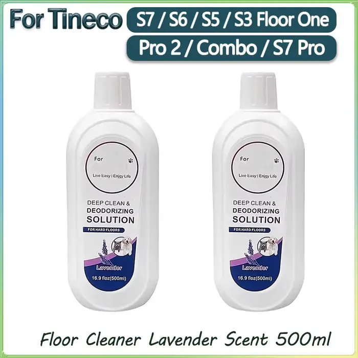 Pour Tineco FLOOR ONE S3/ S5/Pro2/Combo/S7Pro toutes séries Solution de nettoyage Robot aspirateur nettoyeur de sol parfum de lavande 500ml