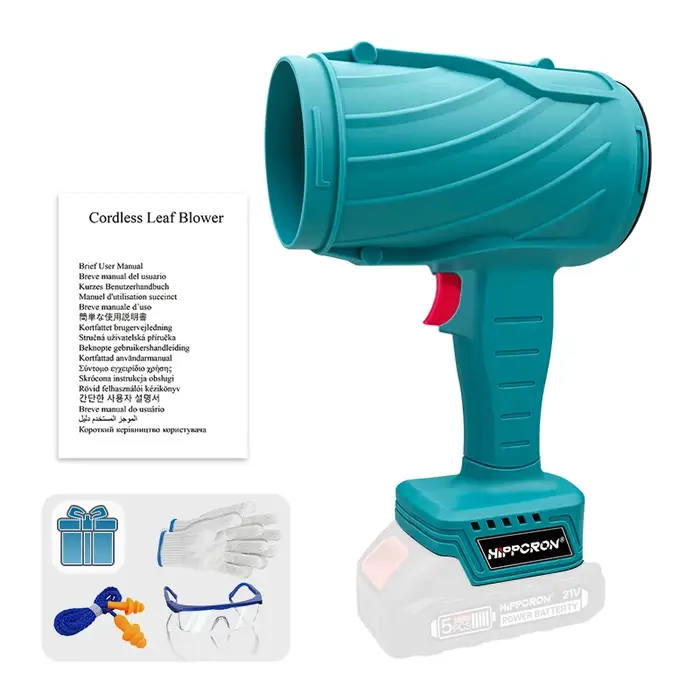 HIPPCRON Souffleur d'air électrique sans fil 2-en-1 31000 tr/min, aspirateur portable haute vitesse 25 m/s pour Makita 18V (sans batterie)