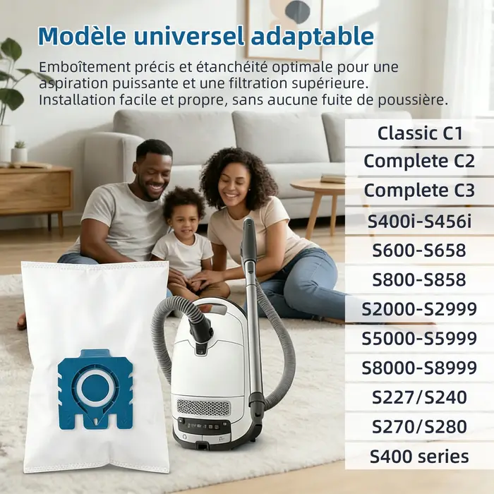 Sacs à poussière GN de remplacement compatibles avec les aspirateurs Miele Hoover GN