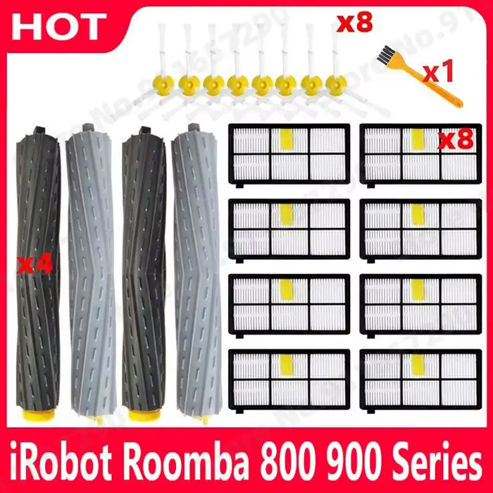Filtre Hepa pour aspirateur Robot iRobot Roomba série 800 900 860 870 880 890 960 966 980, brosse la