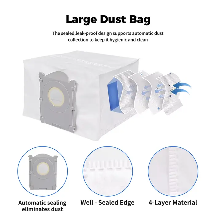 Sacs d'aspirateur pour Ecovacs Deebot T50 Max Pro/T50 Pro Omni/X8 Pro Omni/T80 OMNI/X9 PRO OMNI/Yeedi S14