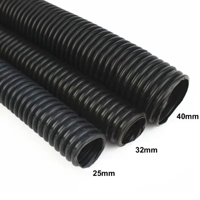 Tuyau fileté pour aspirateurs généraux, intérieur noir 25mm 28mm 32mm 40mm, pailles à soufflet, pièc