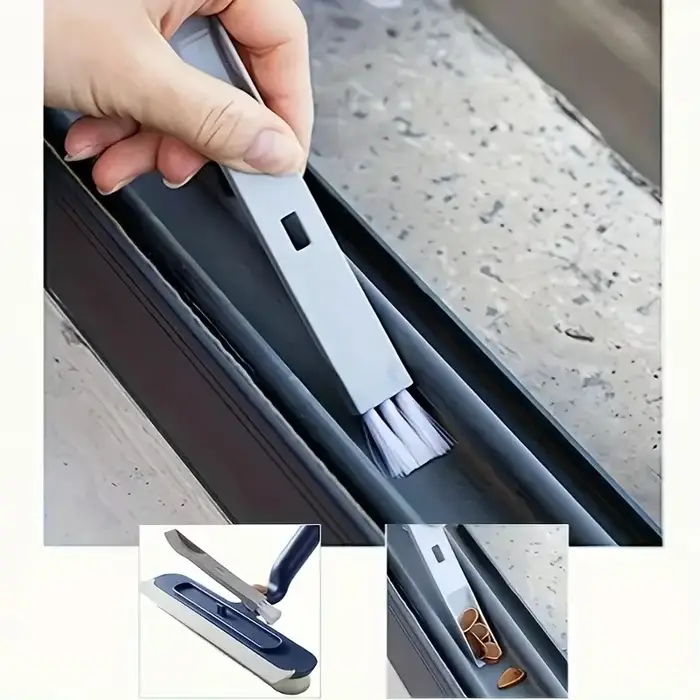 Brosse de nettoyage de vitres télescopique double face : raclette +