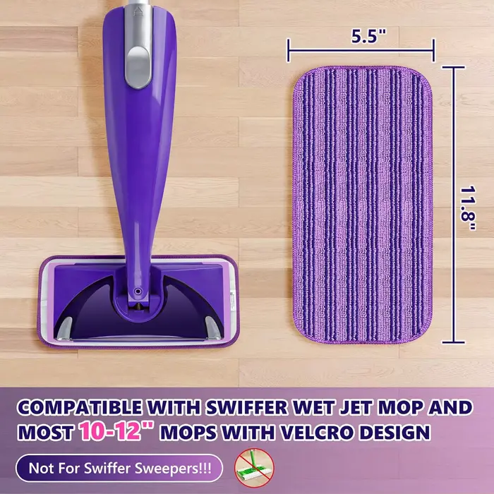 Accessoires tampons de vadrouille en microfibre réutilisables pour Swiffer Jet humide tampon