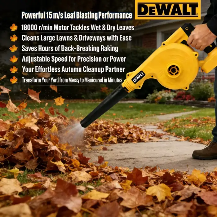 Souffleur et aspirateur sans fil Dewalt 2-en-1 : Outil électrique portable pour batteries