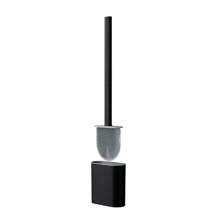 Brosse de toilette en silicone murale et sur pied, double usage, mini brosse de toilette, brosse dou