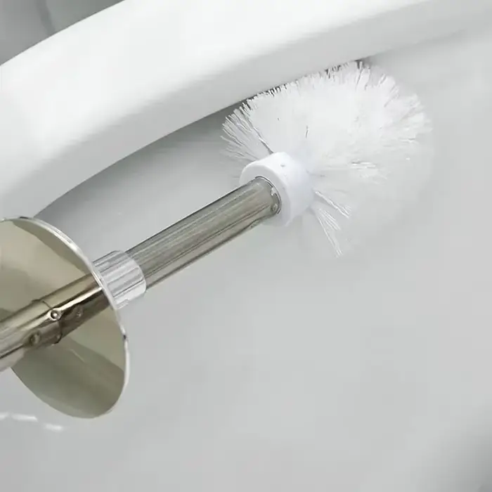 Brosse de toilette dorée de style créatif nordique avec support