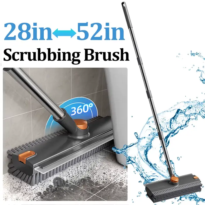 Brosse de nettoyage de sol avec long manche