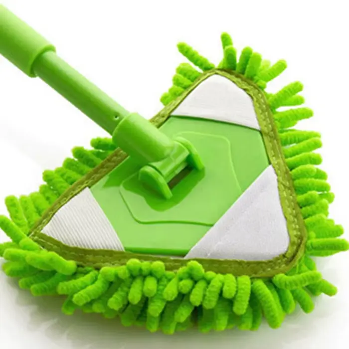 Têtes de serpillière triangulaires multi-usages, Mini brosse de remplacement, rotative et réglable,