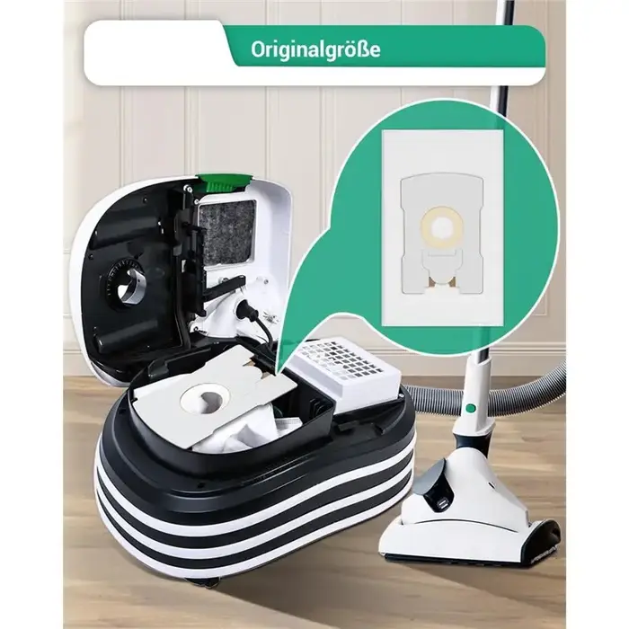 B59B, lot de 10 sacs pour aspirateur, compatibles avec les modèles Vorwerk Kobold VT265, VT270, VT300 et FP300, avec 2 filtres.