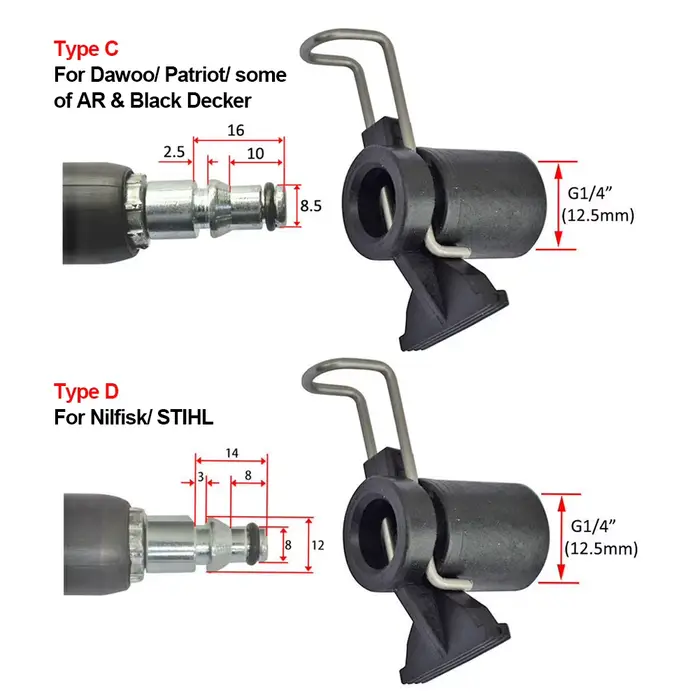 Convertisseur de connecteur de tuyau de nettoyeur haute pression pour Karcher Bosche AR Black Decker Patriot Dawoo