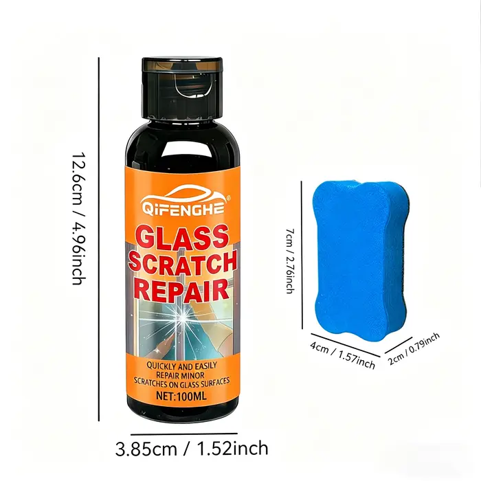 Éliminateur de rayures sur verre sans trace
