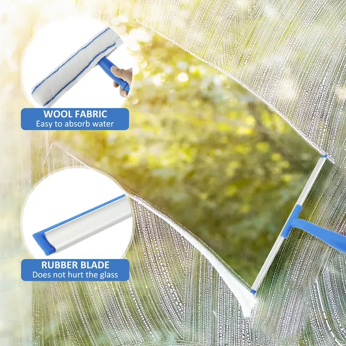 Brosse à verre 3 en 1, nettoyeur de vitres