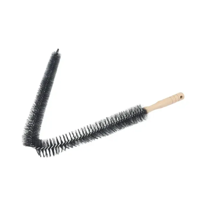Outil de nettoyage de radiateur avec manche en bois et fil en acier inoxydable pour une élimination 