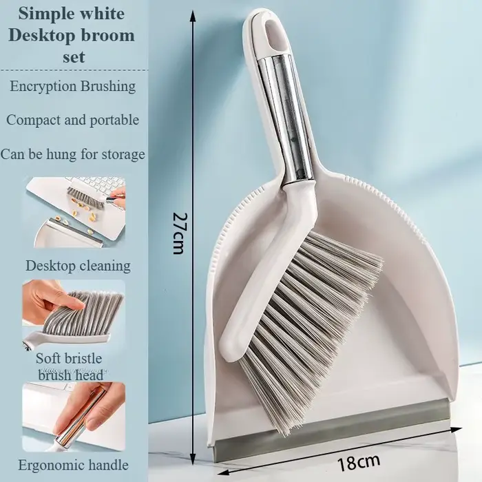 1 jeu de balais de bureau, balais compacts, adaptés aux brosses à pelle en plastique durables domestiques, faciles à ranger et à utiliser