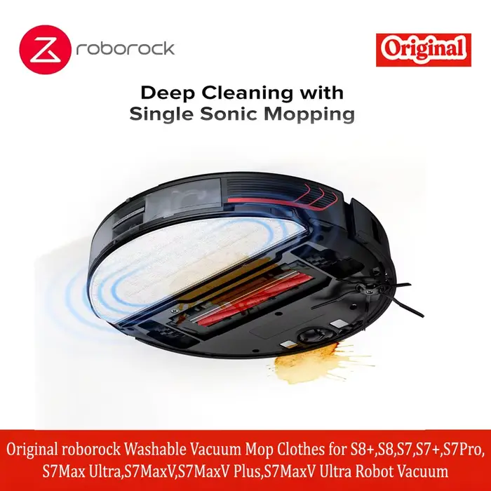 Chiffons lavables d'origine Roborock pour aspirateur robot S8+