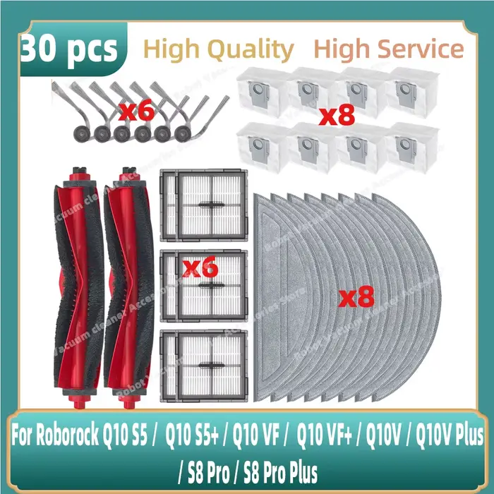 Convient pour (Roborock Q10 S5 / Q10 S5 + / Q10 VF / Q10 VF + / Q10V