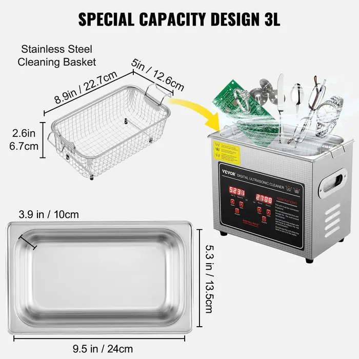 SucceBuy 2L 3L 6L 10L 22L 30L nettoyeur à ultrasons en acier inoxydable Portable nettoyage Machine à
