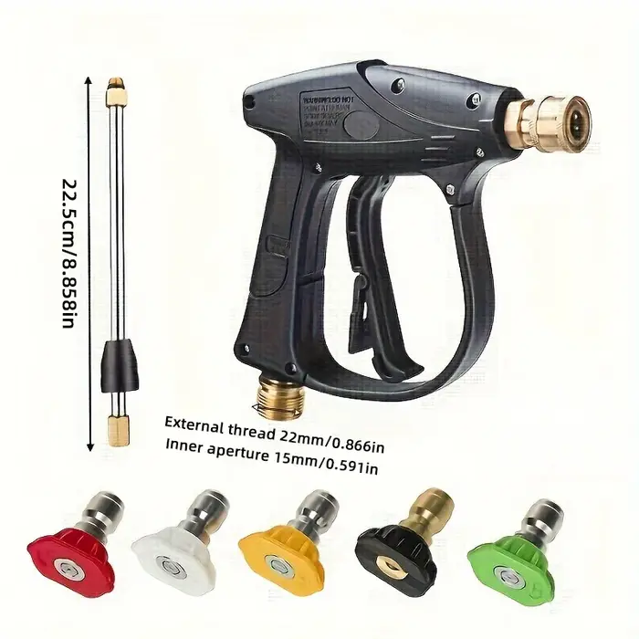 Pistolet de lavage haute pression 2175PSI avec connexion rapide M22-14 1/4"