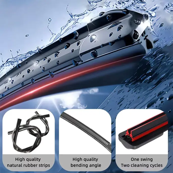 Balais d'essuie-glace avant LHD pour Tesla Model 3 2017-2026 – Nettoyage de pare-brise et vitres de voiture – Brosse anti-pluie 26"+19"