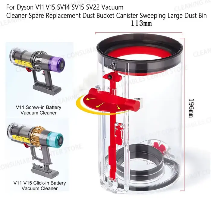 Seau à poussière de rechange pour aspirateurs Dyson V11