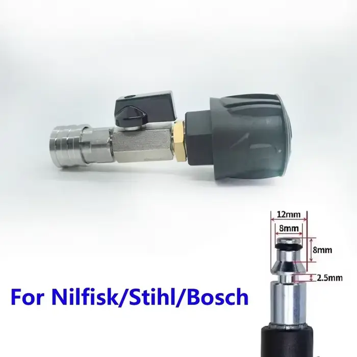 Buse de nettoyeur haute pression, pulvérisateur réglable avec Valve, Angle de prise rapide, contrôle