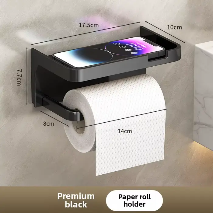 Porte-papier hygiénique facile à installer – Organisateur mural, sans poinçon, en rouleau, accessoir