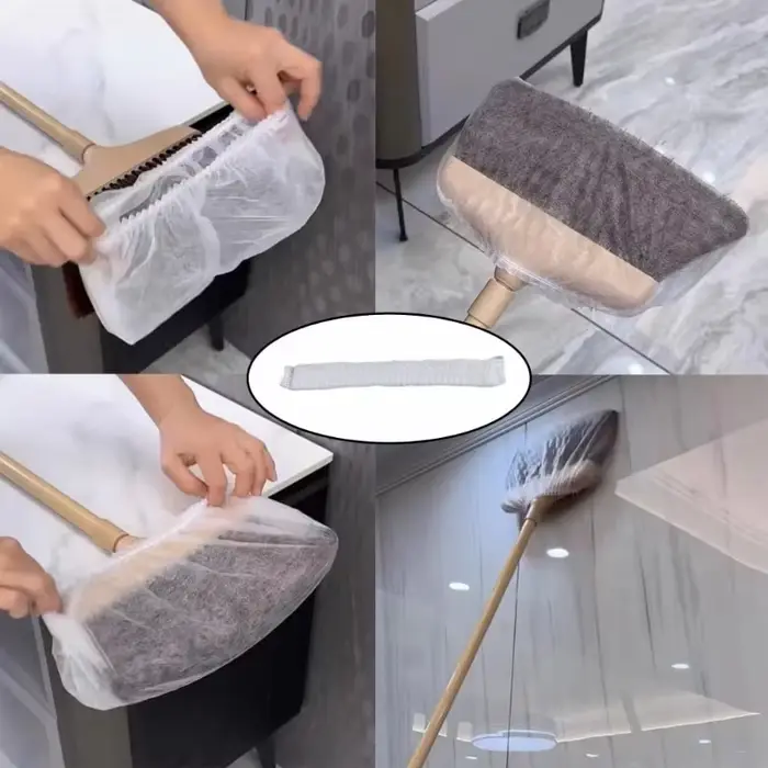 50/100 housses de balai jetables – Adsorption électrostatique pour cheveux et poussière
