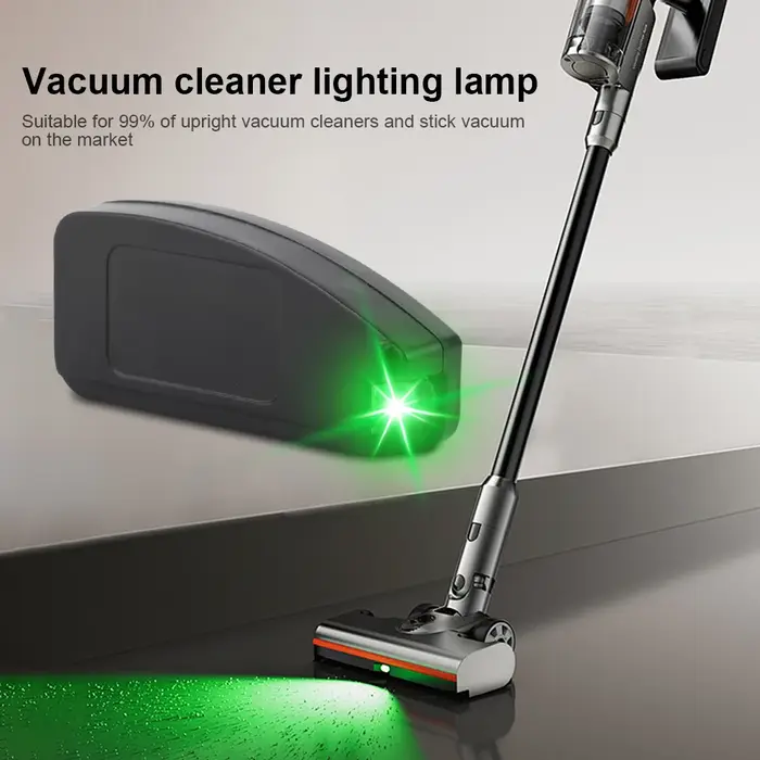 Lampe de nettoyage universelle à LED verte pour aspirateur