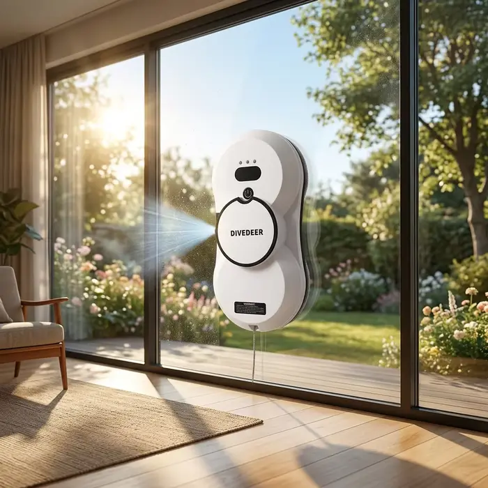 DIVEDEER Robot de nettoyage intelligent pour la maison avec fonction de pulvérisation d'eau automatique