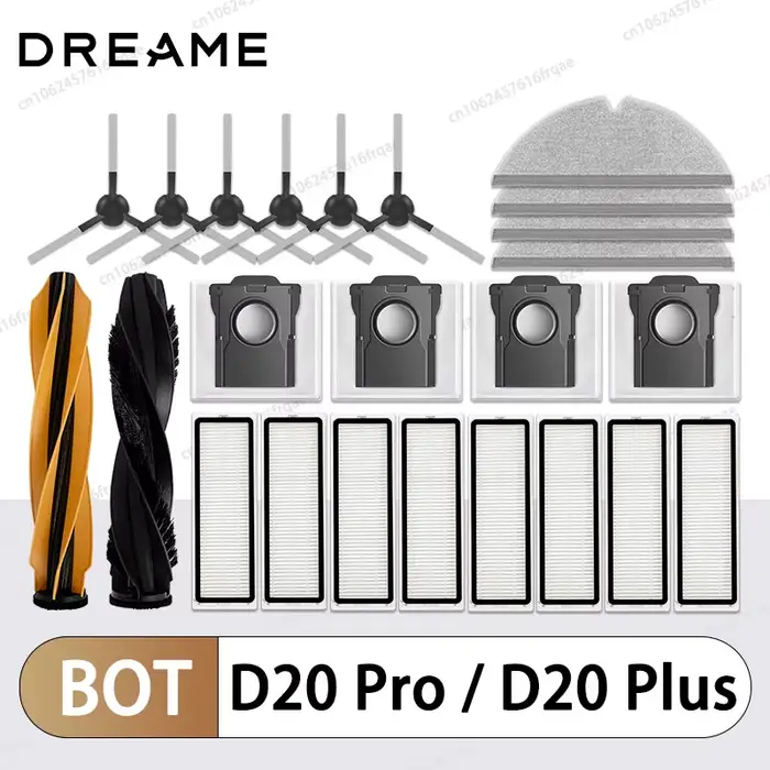 Dreame D20 Pro/D20 Plus accessoires robot aspirateur brosse latérale principale vadrouille tissu HEPA filtre pièces de rechange