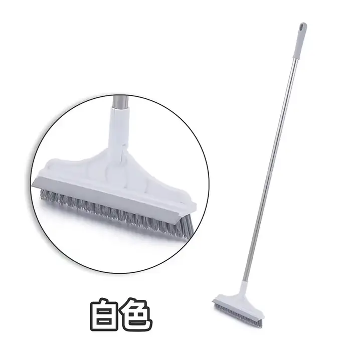 Brosse de nettoyage de sol 2 en 1, manche Long, essuie-glace de salle de bains, raclette de fenêtre