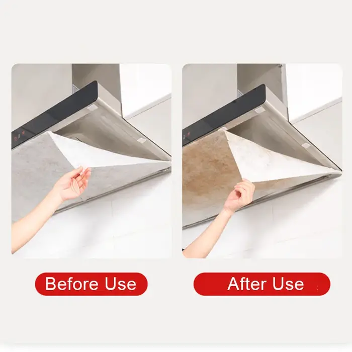 12 pièces jetable hotte filtre à huile papier Non-tissé