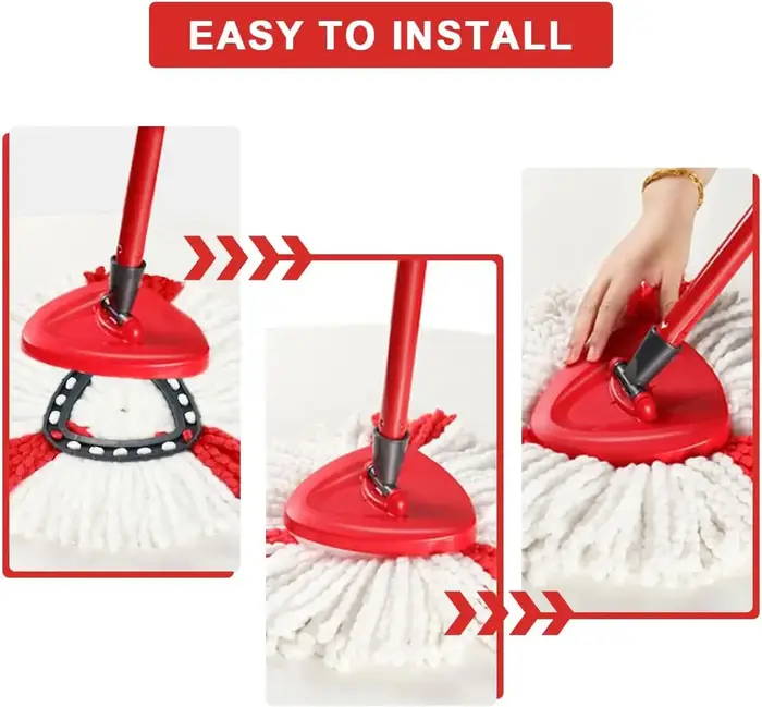 Têtes de Rechange Serpillière Compatibles avec Vileda Turbo Mop 2 en 1