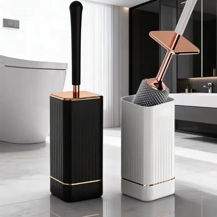Brosse de toilette en silicone à poils souples TPR