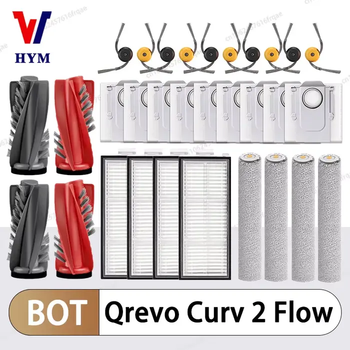 Accessoires pour aspirateur robot Roborock Qrevo Curv 2 Flow : brosse principale