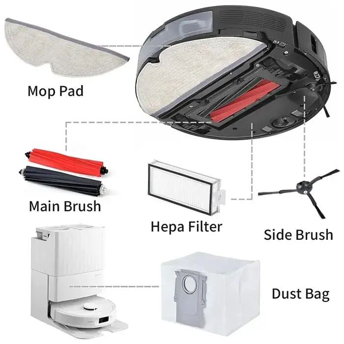Filtre HEPA pour Roborock Q5 Pro/Q5 Pro +/Q5 Pro Plus/Q7 Max/Q7 Max +/Q8 Max/Q8 Max +/Q8 Max Plus/T8