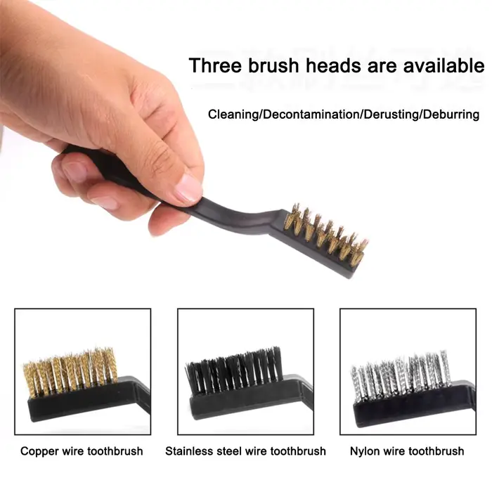 Brosse en fil de laiton et nylon en acier inoxydable