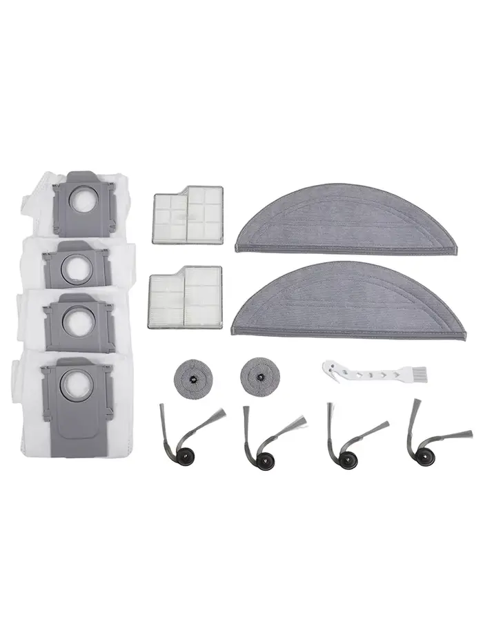 Kit d'accessoires pour Roborock Saros 10, avec brosse principale, filtres HEPA, sacs à poussière, tampons de nettoyage, brosses latérales pour aspirateur Robot