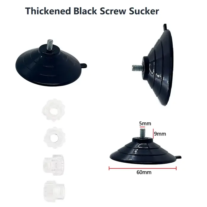 Ventouses sous vide noires de 60mm