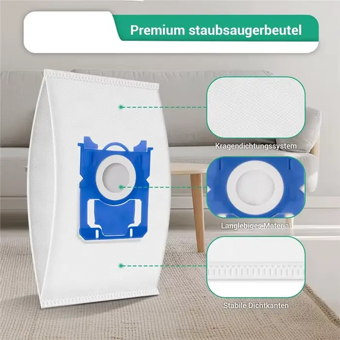 Pour AEG/ VX6 VX7 VX8 12 Sacs d'aspirateur S-Bags - Classique Longue Durée de Vie FC8021/03