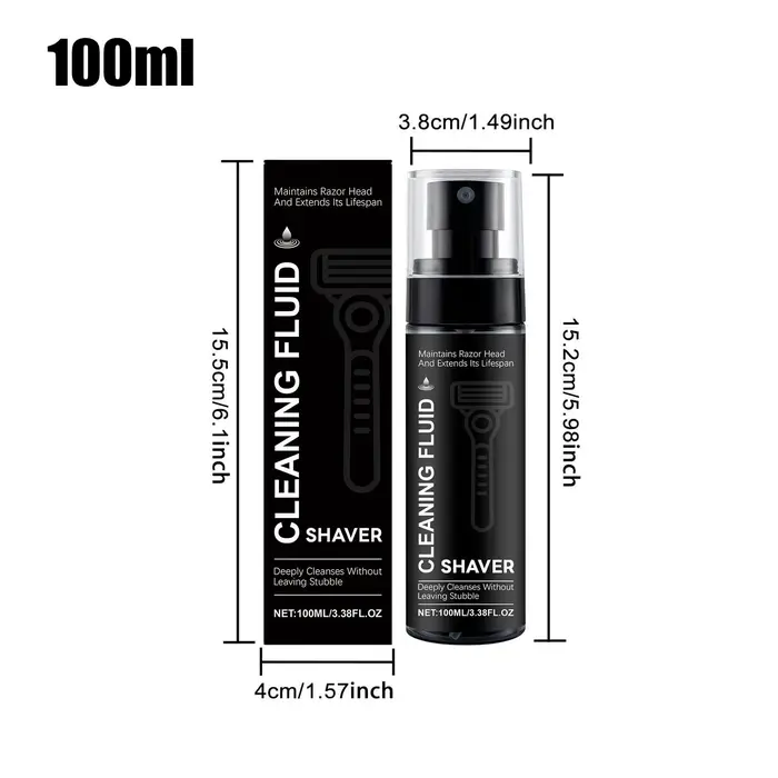 Spray Nettoyant pour Rasoir Électrique 100ml – Solution Détachante pour Tondeuses à Barbe