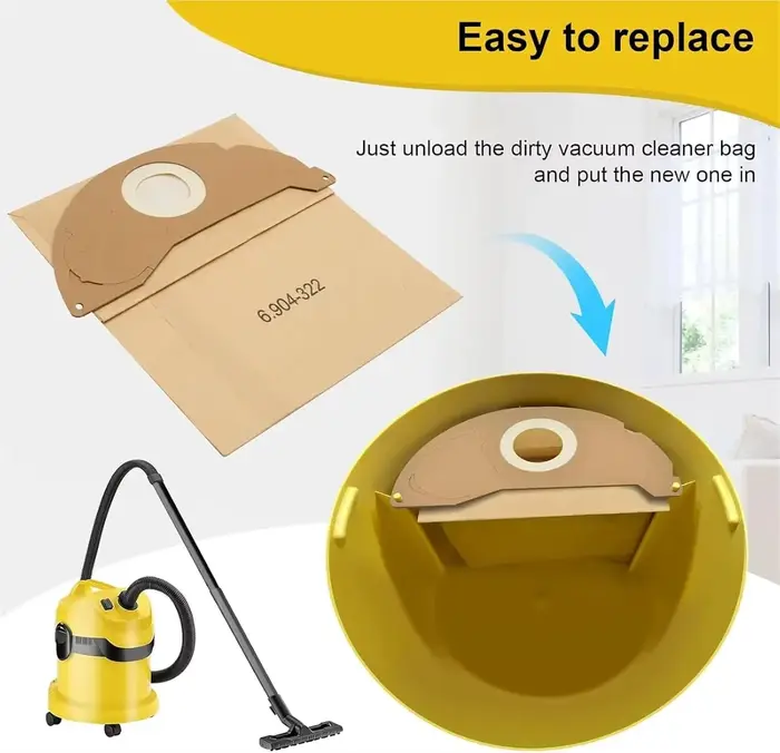 Sacs d'aspirateur + filtres à poussière pour Karcher WD2 MV2 WD 2.200 A2004 A2054